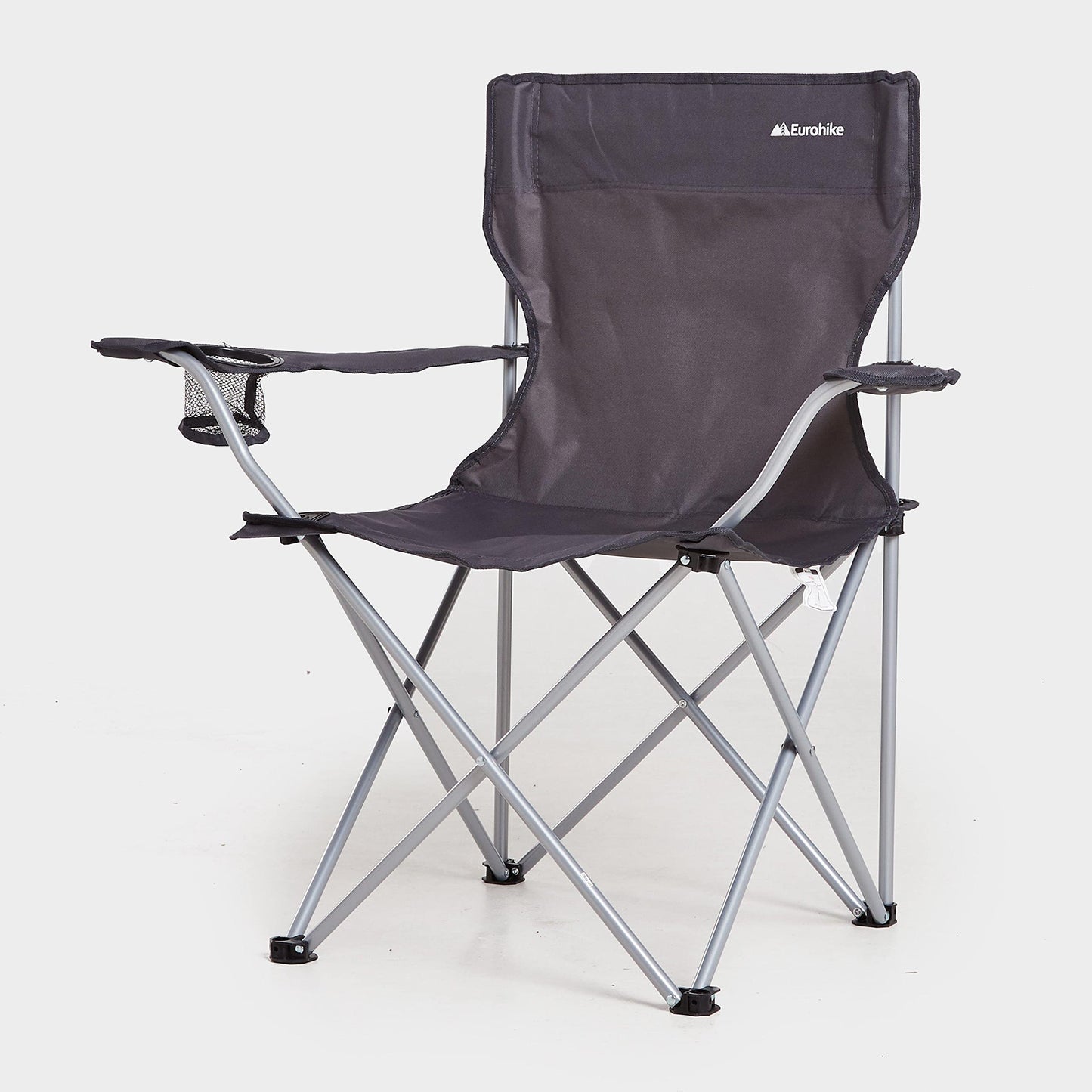 Eurohike Peak Folding Chair – Lightweight, Portable with Drinks Holder & Arm Rests – Grey